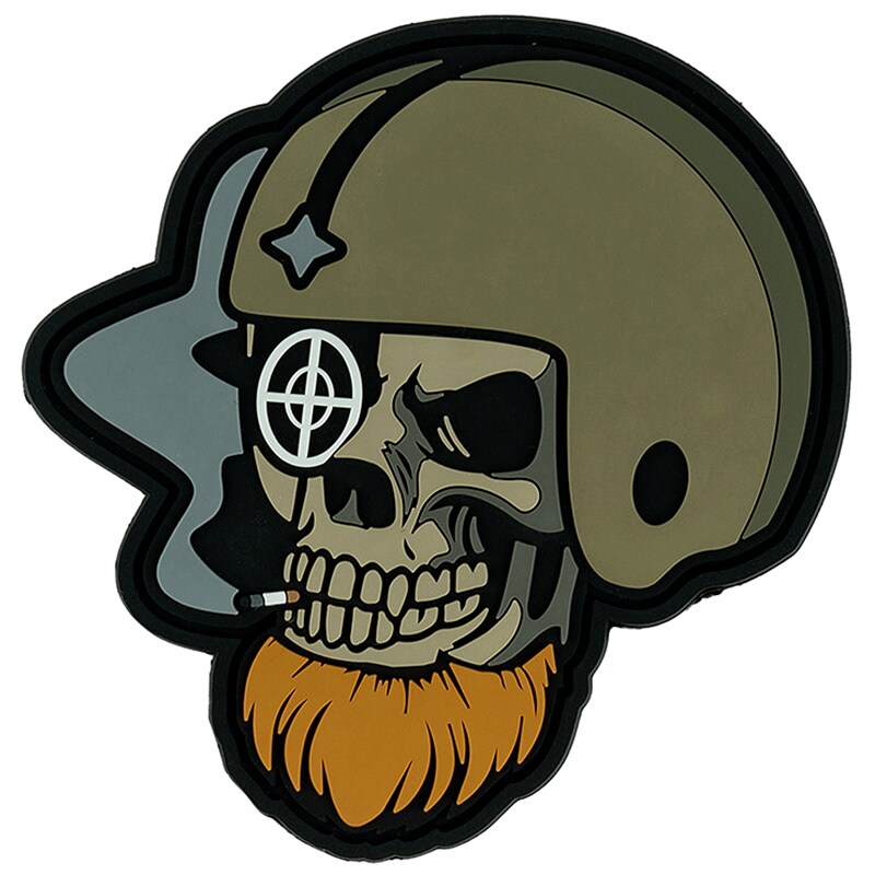 101 Inc. 3D PVC Bearded Skull Pilot Patch