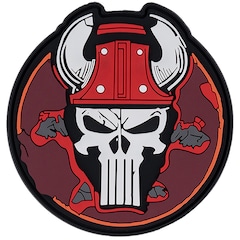 101 Inc. 3D PVC Punish Skull Bull Patch