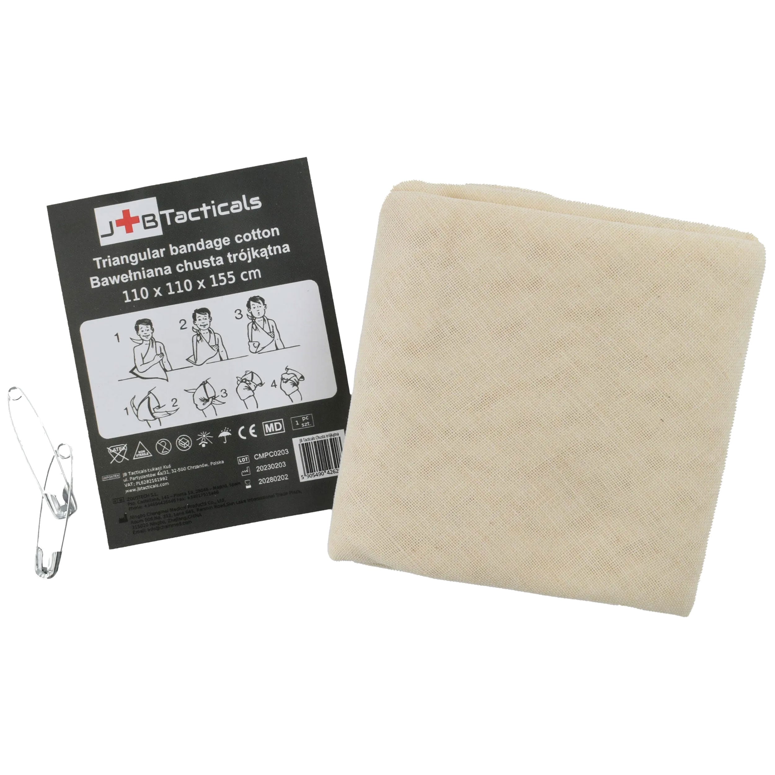 JB Tacticals Triangular Bandage 110 x 110 x 150 cm