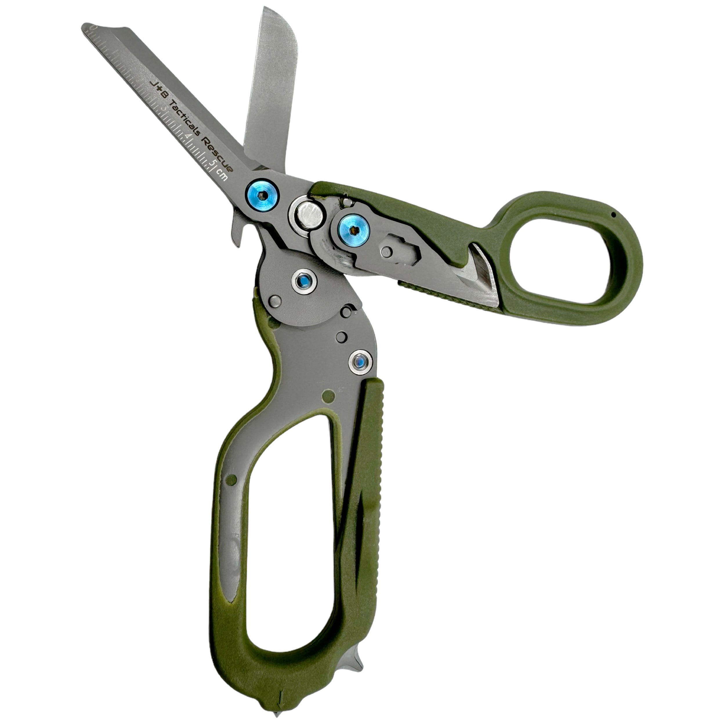 JB Tacticals Folding Rescue Scissors - Green