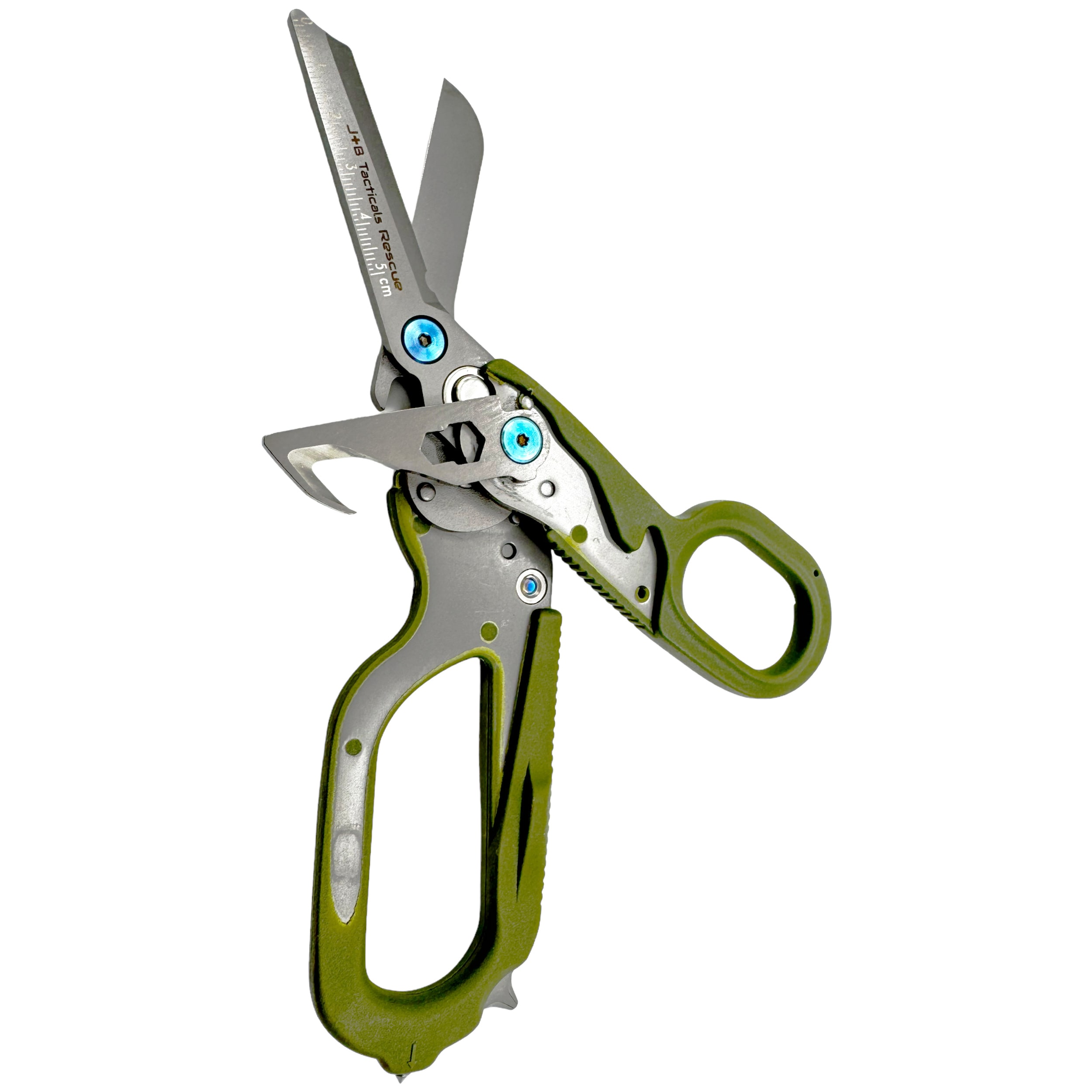 JB Tacticals Folding Rescue Scissors - Green