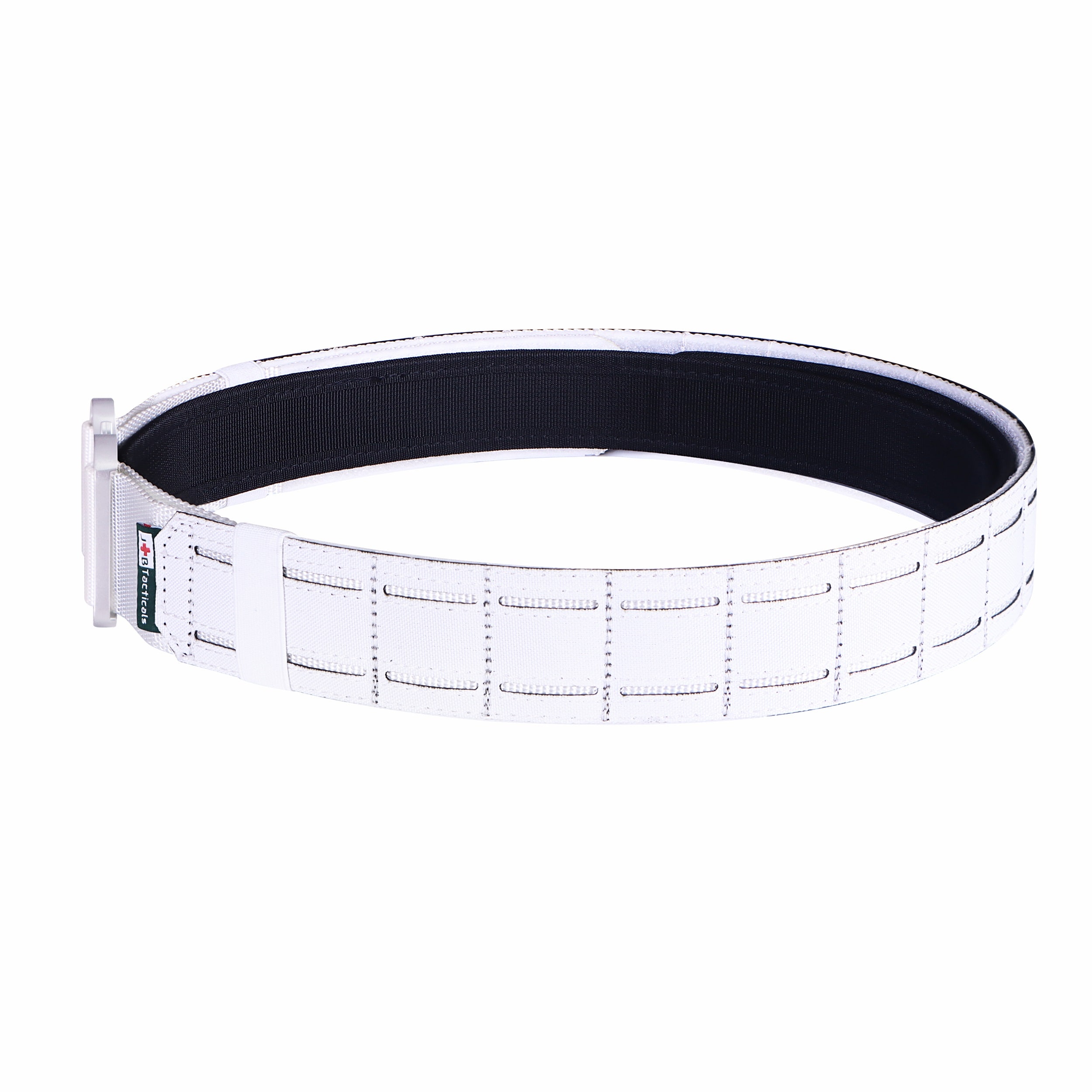 JB Tacticals MOLLE Laser Cut Tactical belt with inner belt - White