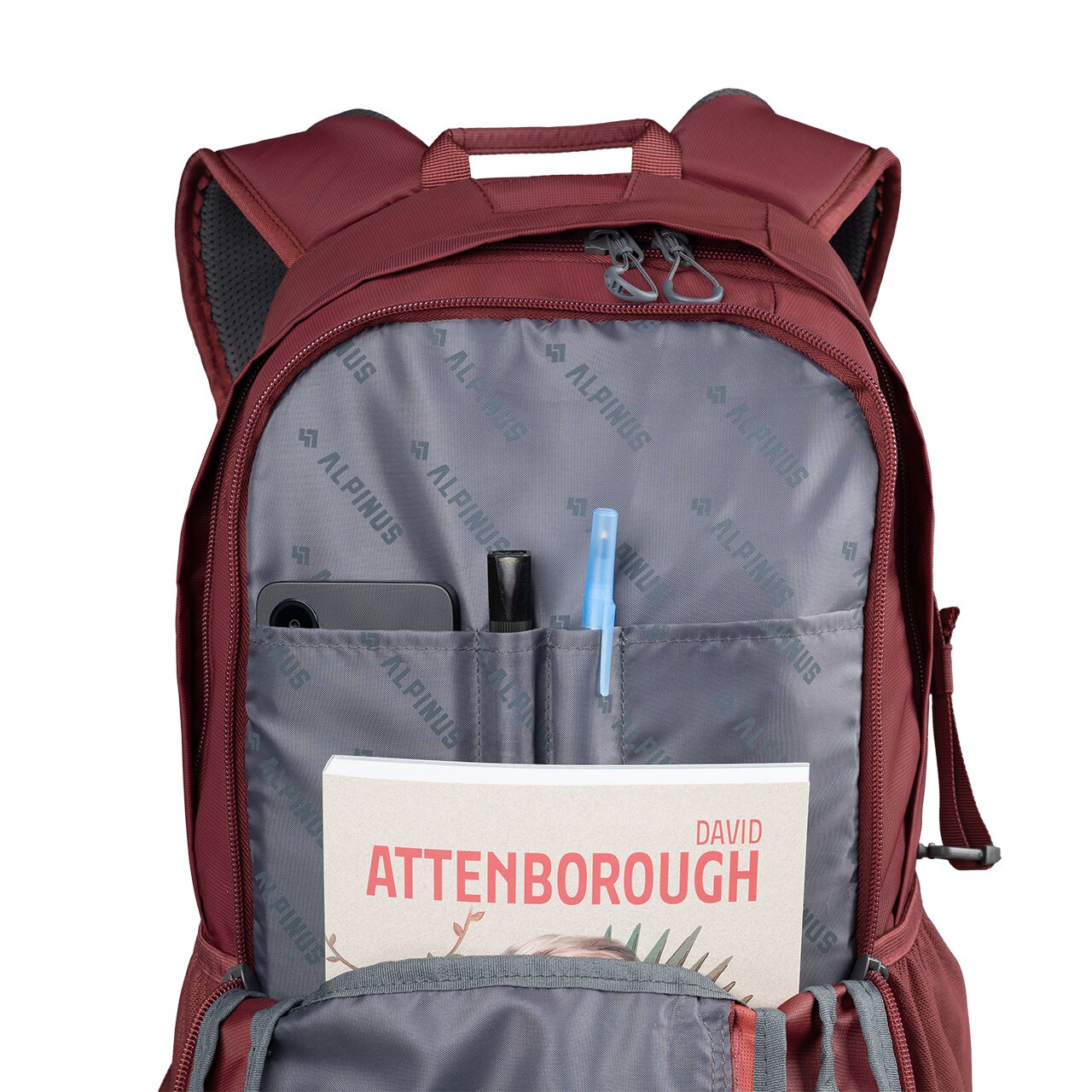 Alpinus Teide 24 l Backpack - Burgundy