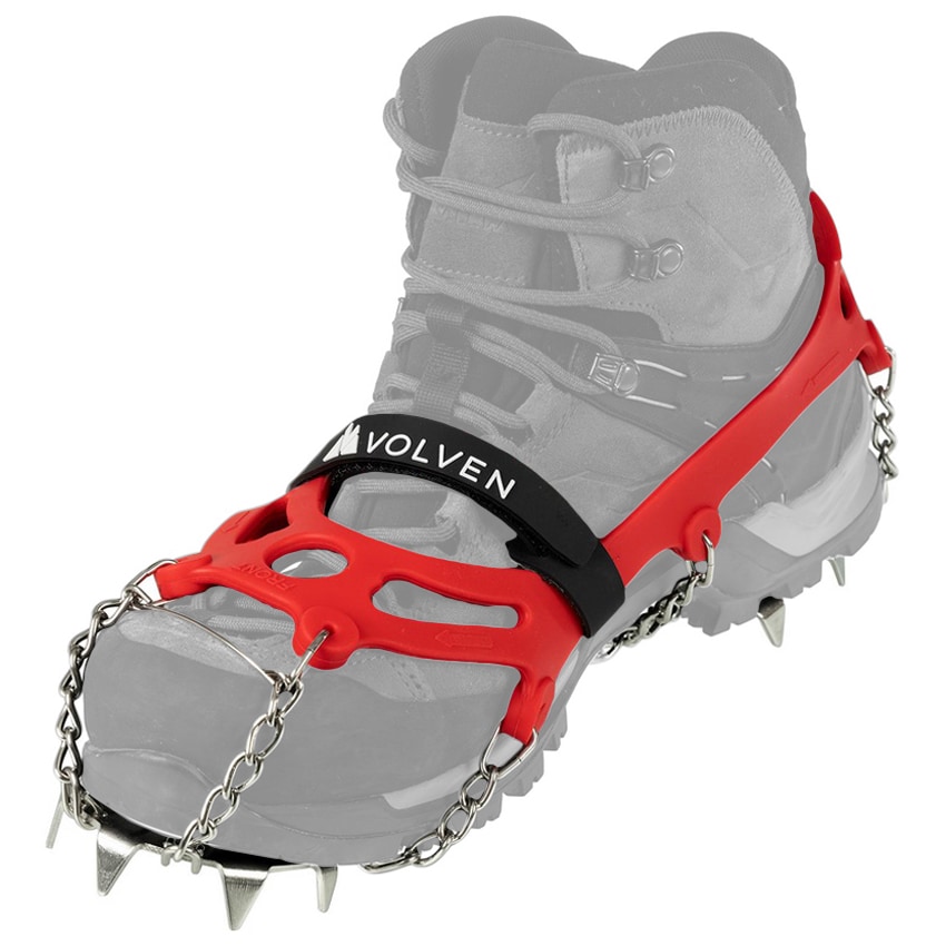 Volven Pro Traxion Hiking Crampons - Red