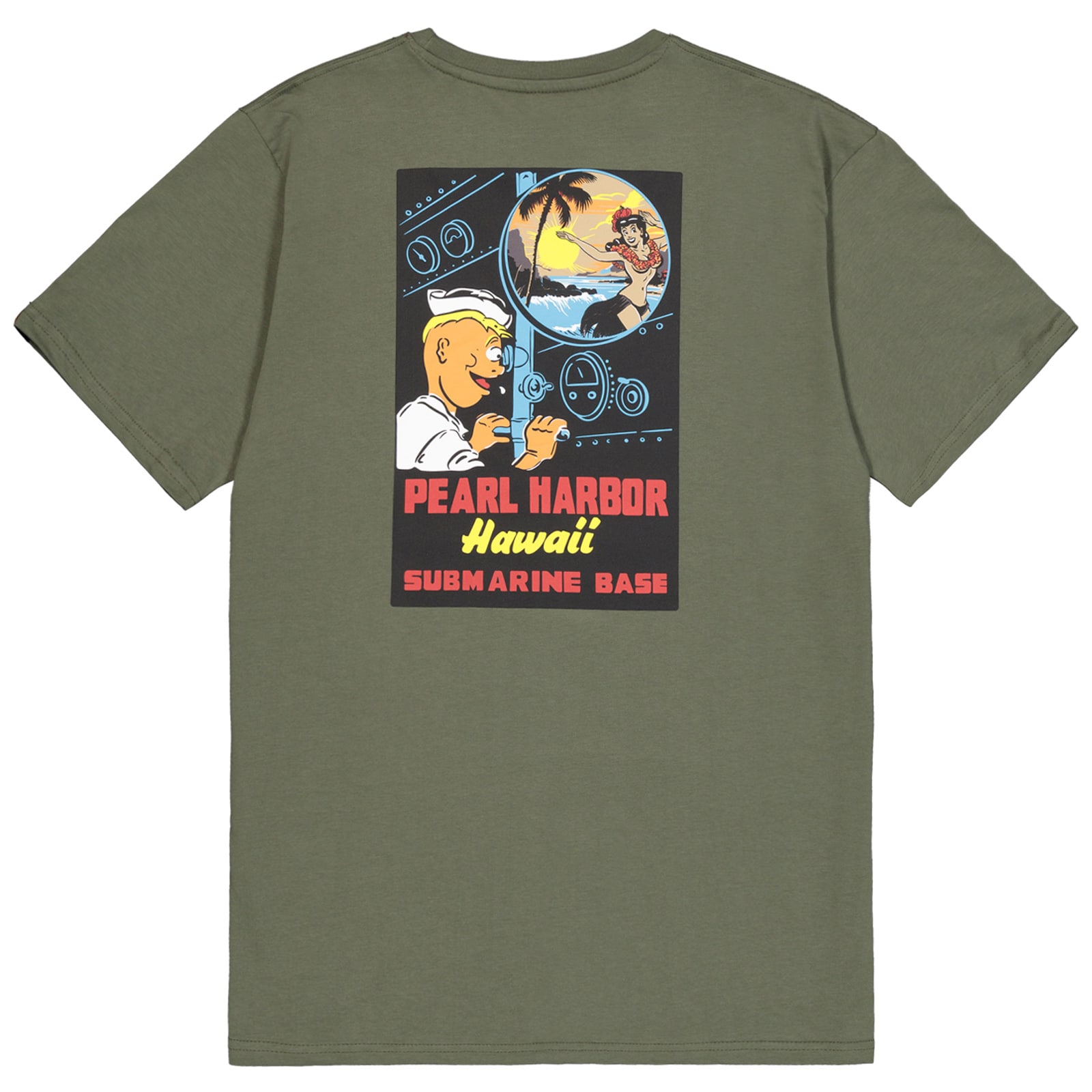 Alpha Industries Pearl Harbor Back Print T-Shirt - Dark Olive