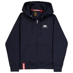 Alpha Industries Basic Zip Hoody Small Logo Hoodie - Replica Blue
