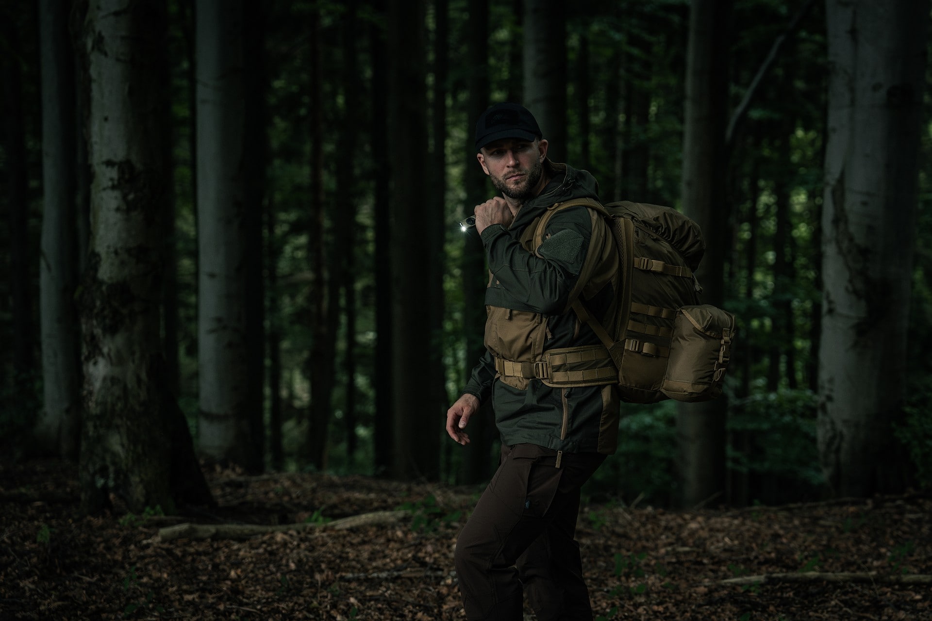 Helikon-Tex Anorak Tracer PolyCotton Stretch Rip-Stop Jacket - Coyote/Taiga Green