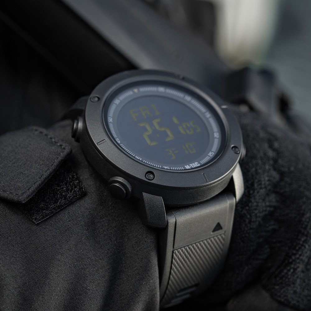 M-Tac Tactical Watch with 2095 Compass - Black