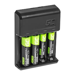 Green Cell GC VitalCharger Charger with 2x AAA + 2x AA batteries