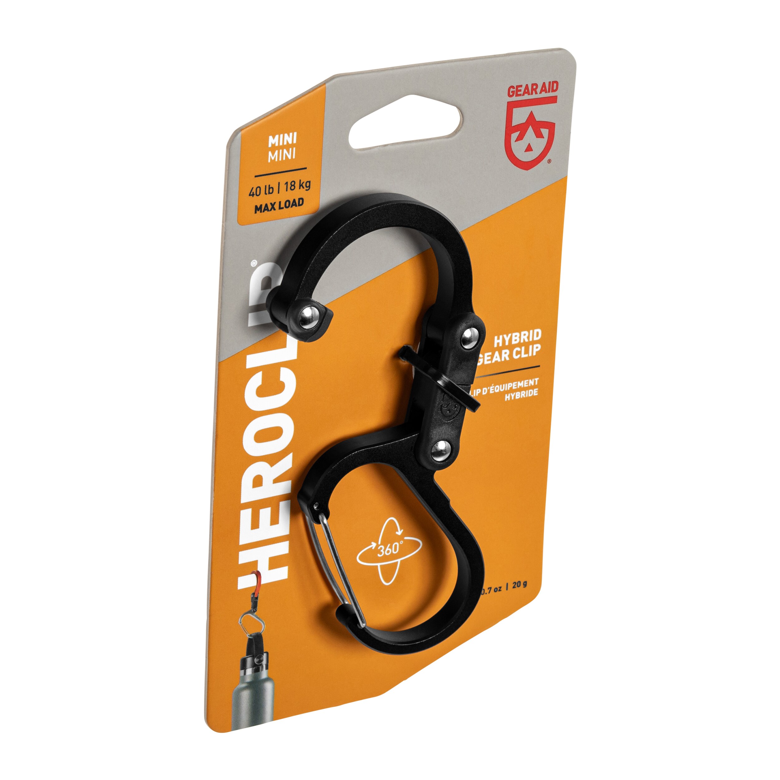 Gear Aid Heroclip Mini Carabiner - Stealth Black