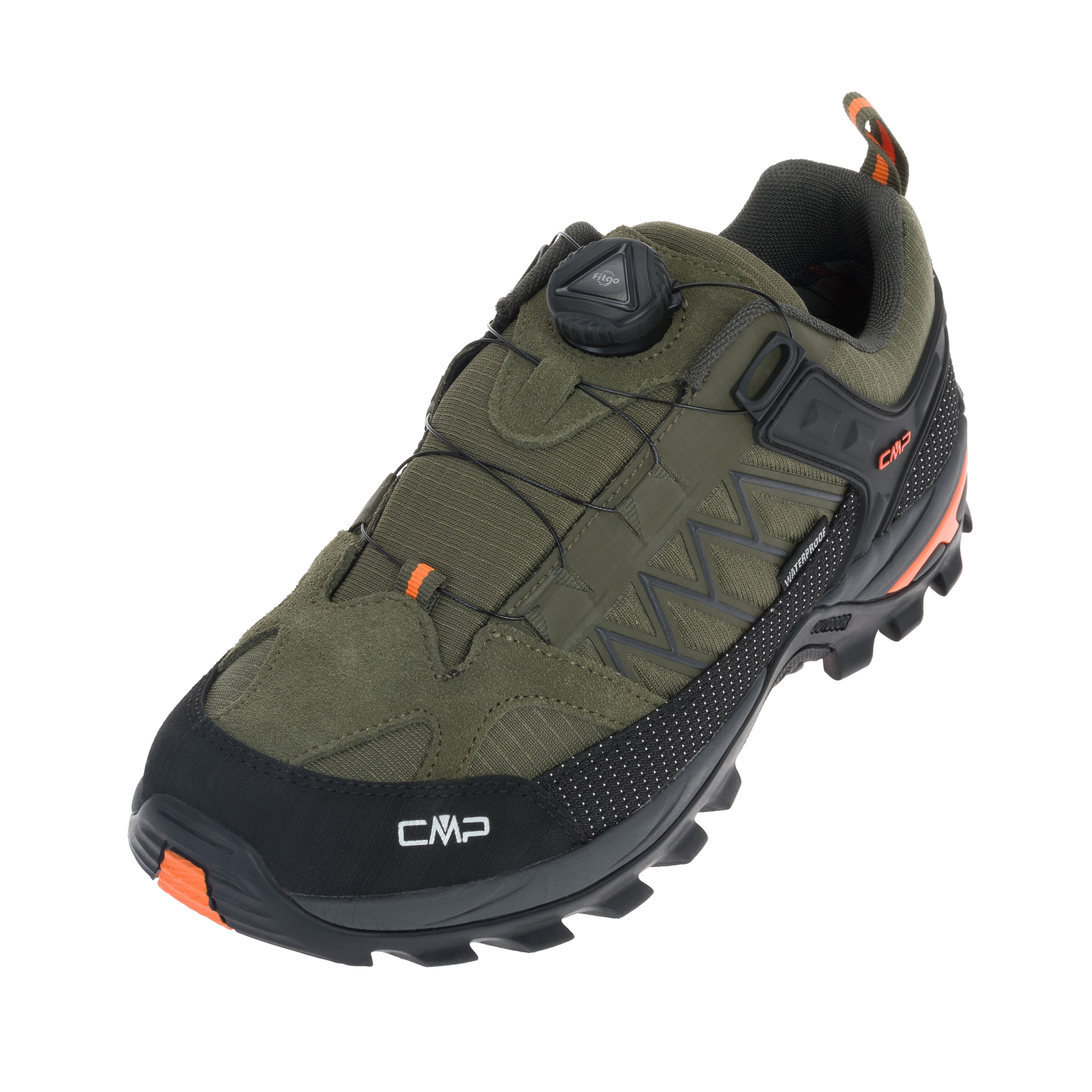 CMP Rigel Fitgo Trekking Shoes - Olive/Flame