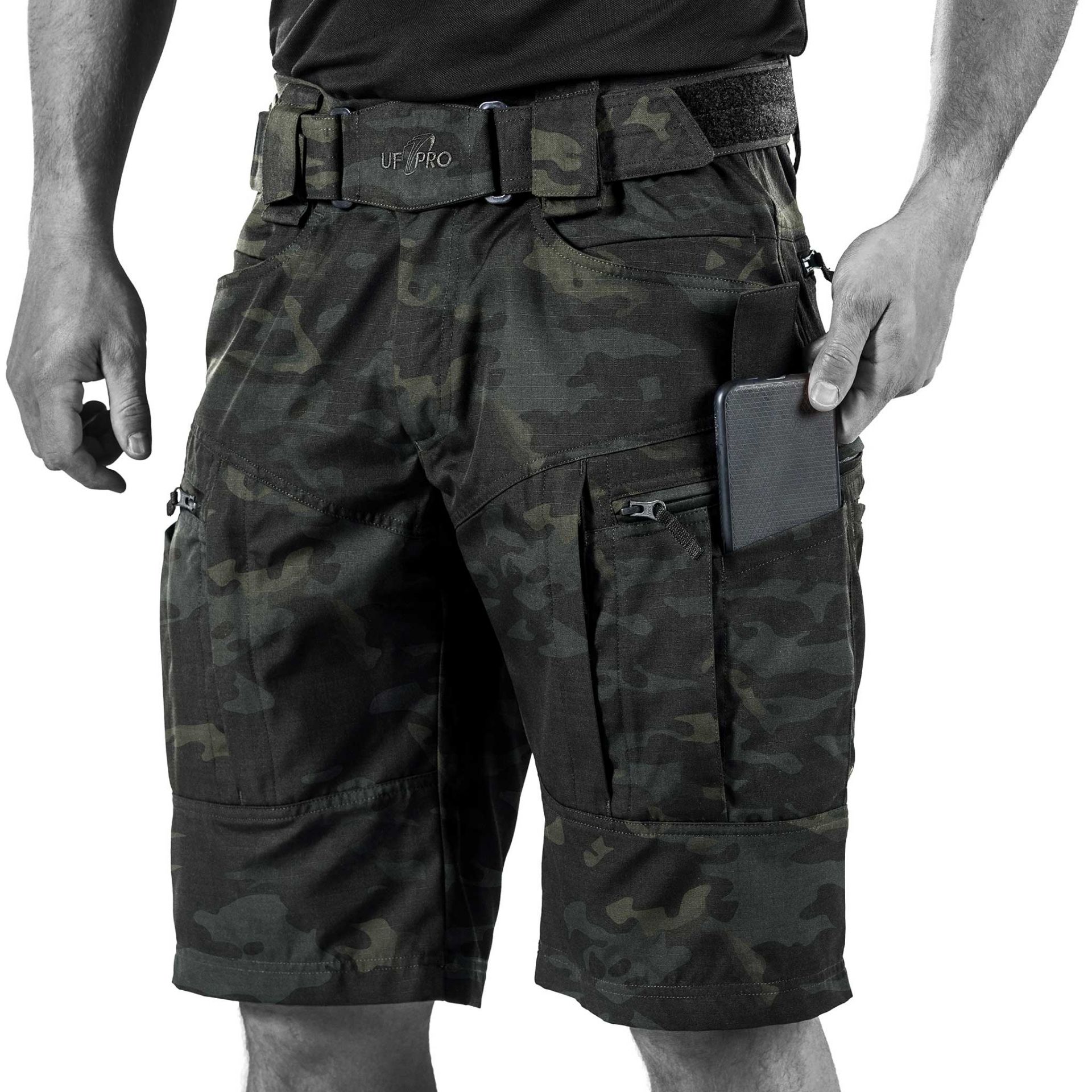 UF PRO P-40 Gen.2 Tactical Shorts - MultiCam Black