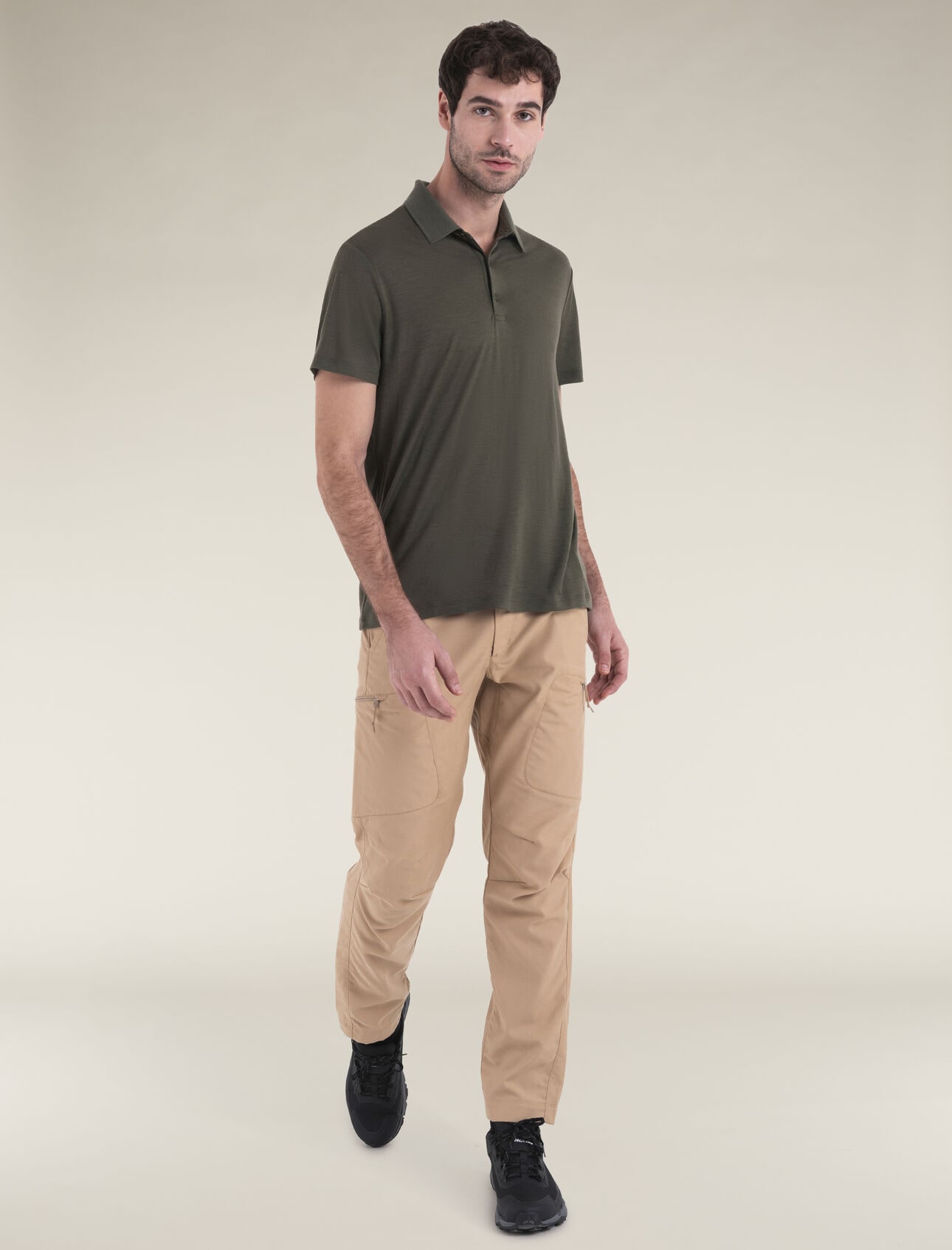 Icebreaker Merino 150 Tech Lite Short Sleeve Polo Shirt - Loden