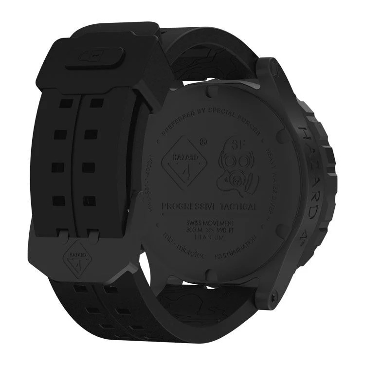 Hazard 4 Heavy Water Diver Nightwatch GMT Watch - Black