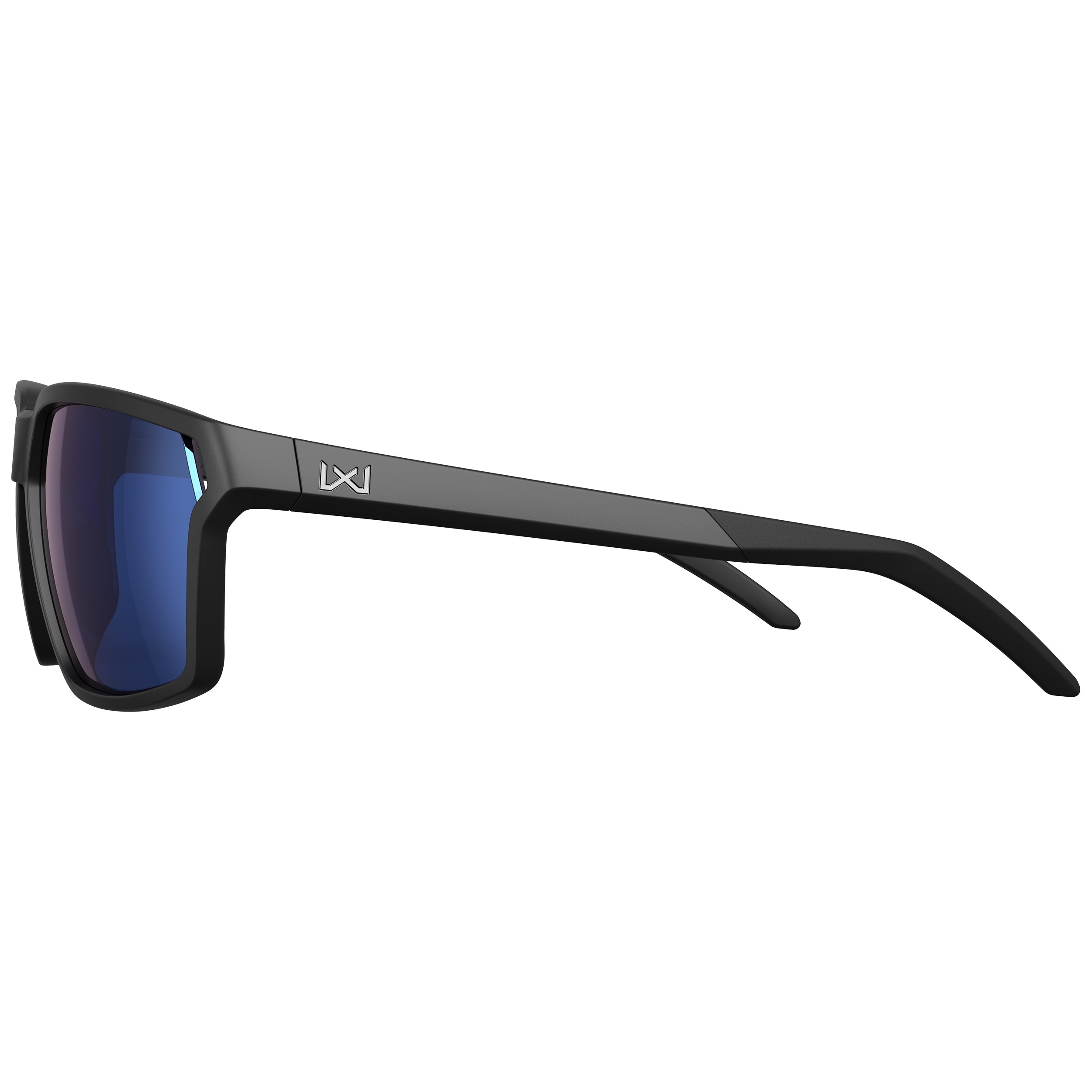 Wiley X Sierra Polarised Matte Black Frame Tactical Glasses - Blue Mirror