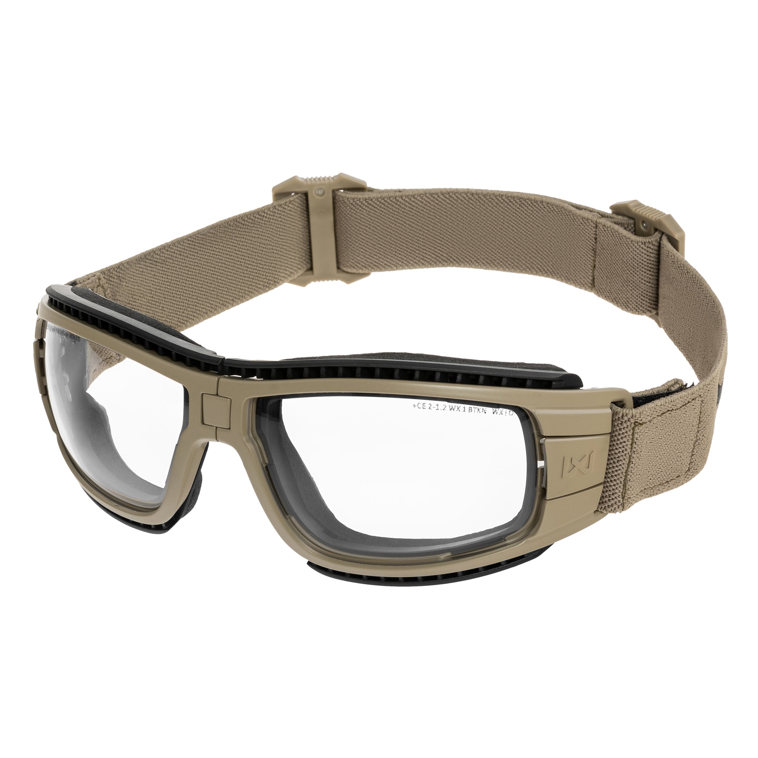 Wiley X Lynx Clear/Grey Tactical Goggles - Tan