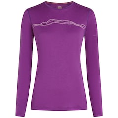 Icebreaker Merino 200 Oasis Long Sleeve Crewe Mountain Pulse Thermal Women's Shirt - Passion
