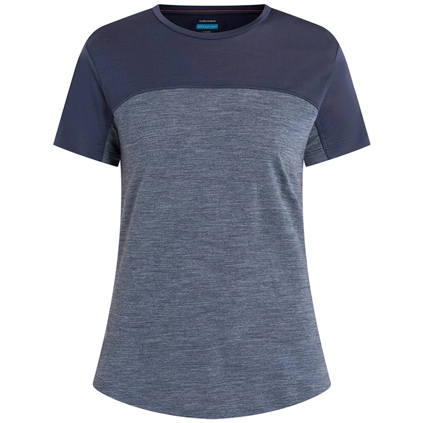 Icebreaker Merino Blend 125 Cool-Lite Sphere III Short Sleeve Colour Block Women's T-shirt - Graphite Heather/Graphite