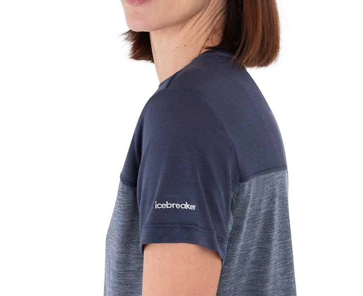 Icebreaker Merino Blend 125 Cool-Lite Sphere III Short Sleeve Colour Block Women's T-shirt - Graphite Heather/Graphite