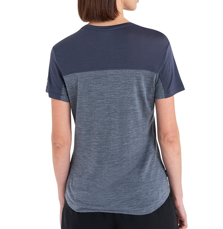 Icebreaker Merino Blend 125 Cool-Lite Sphere III Short Sleeve Colour Block Women's T-shirt - Graphite Heather/Graphite