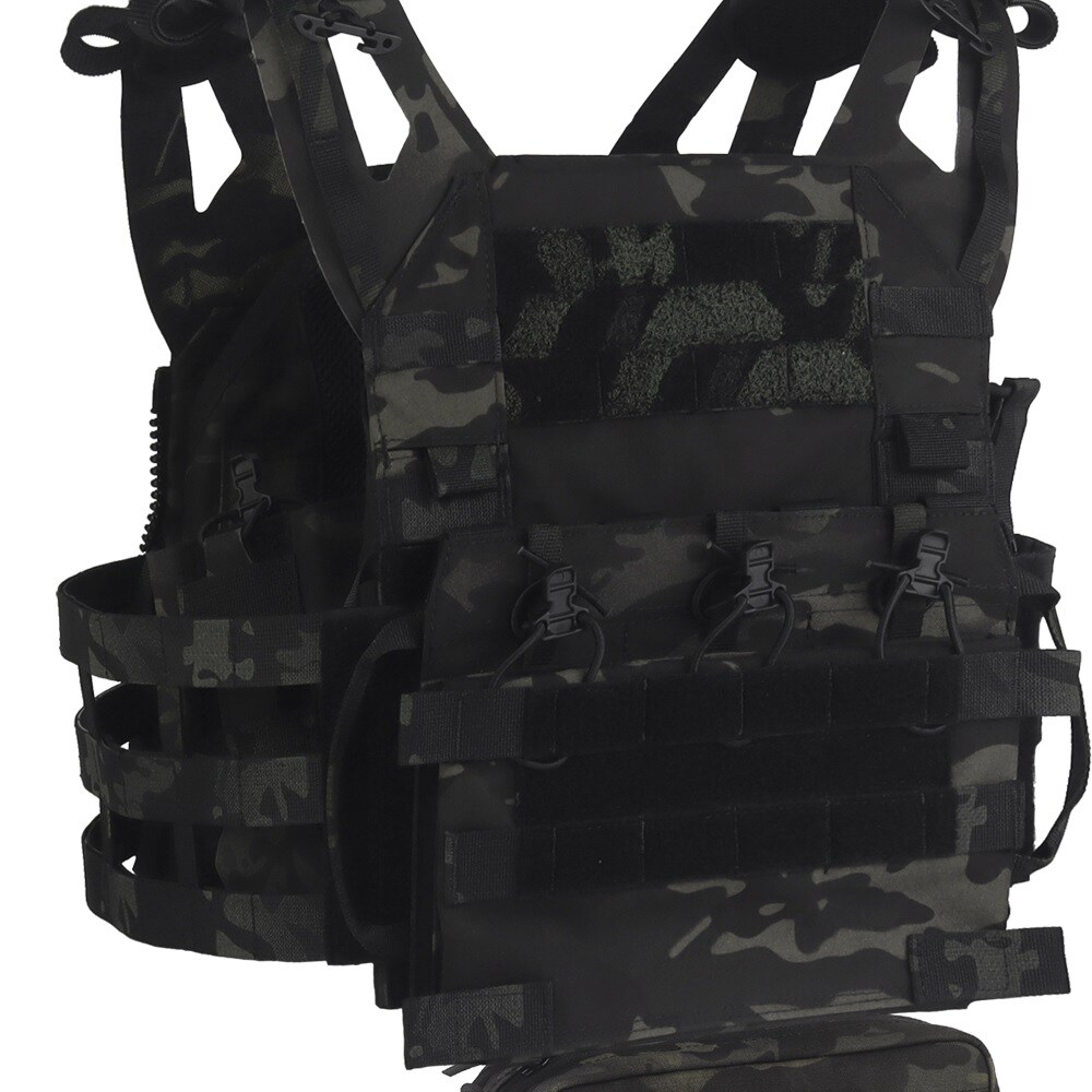 Wosport VE-106 Plate Carrier Tactical Vest - MultiCam Black