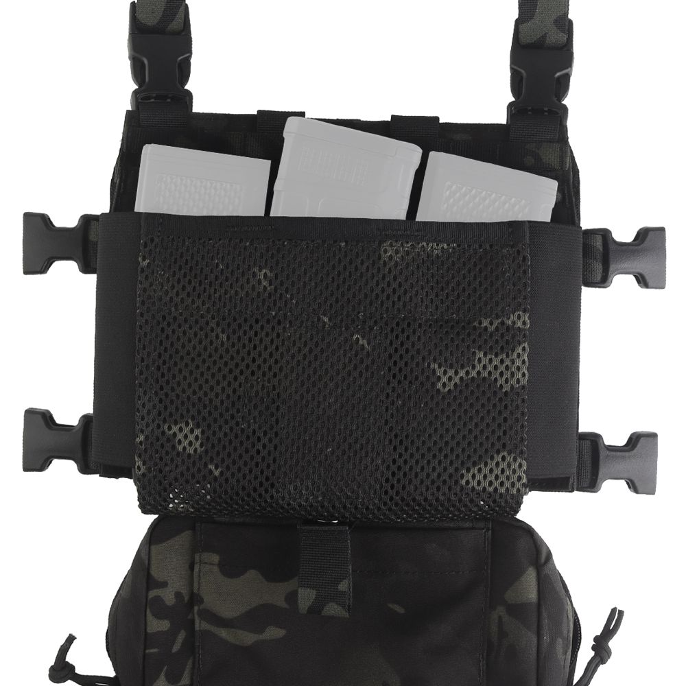 Wosport VE-107 Chest Rig Tactical Vest - MultiCam Black