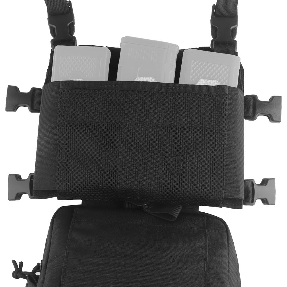 Wosport VE-107 Chest Rig Tactical Vest - Black