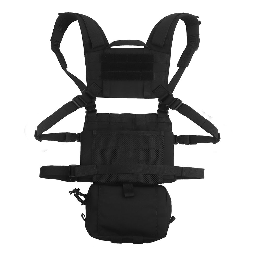 Wosport VE-107 Chest Rig Tactical Vest - Black