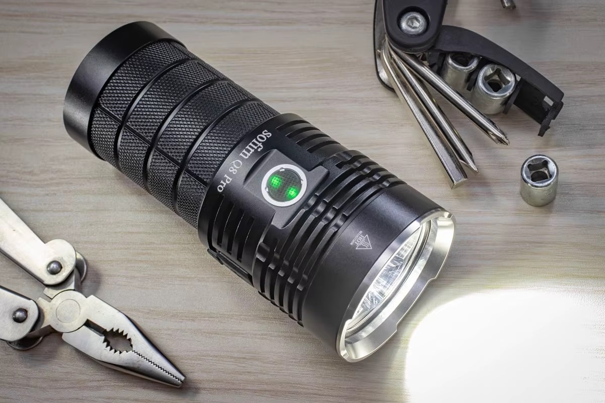 Sofirn Q8 Plus Black Torch with rechargeable battery - 11000 lumens