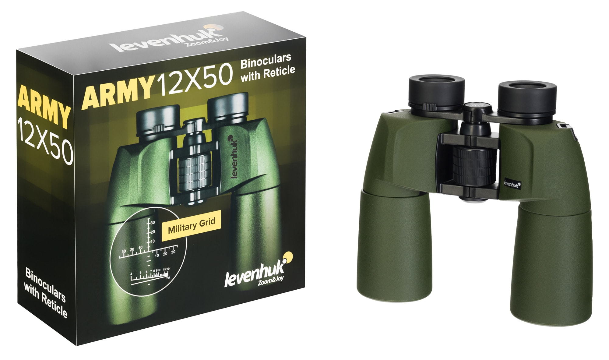 Levenhuk Army 12x50 Binoculars with Reticle