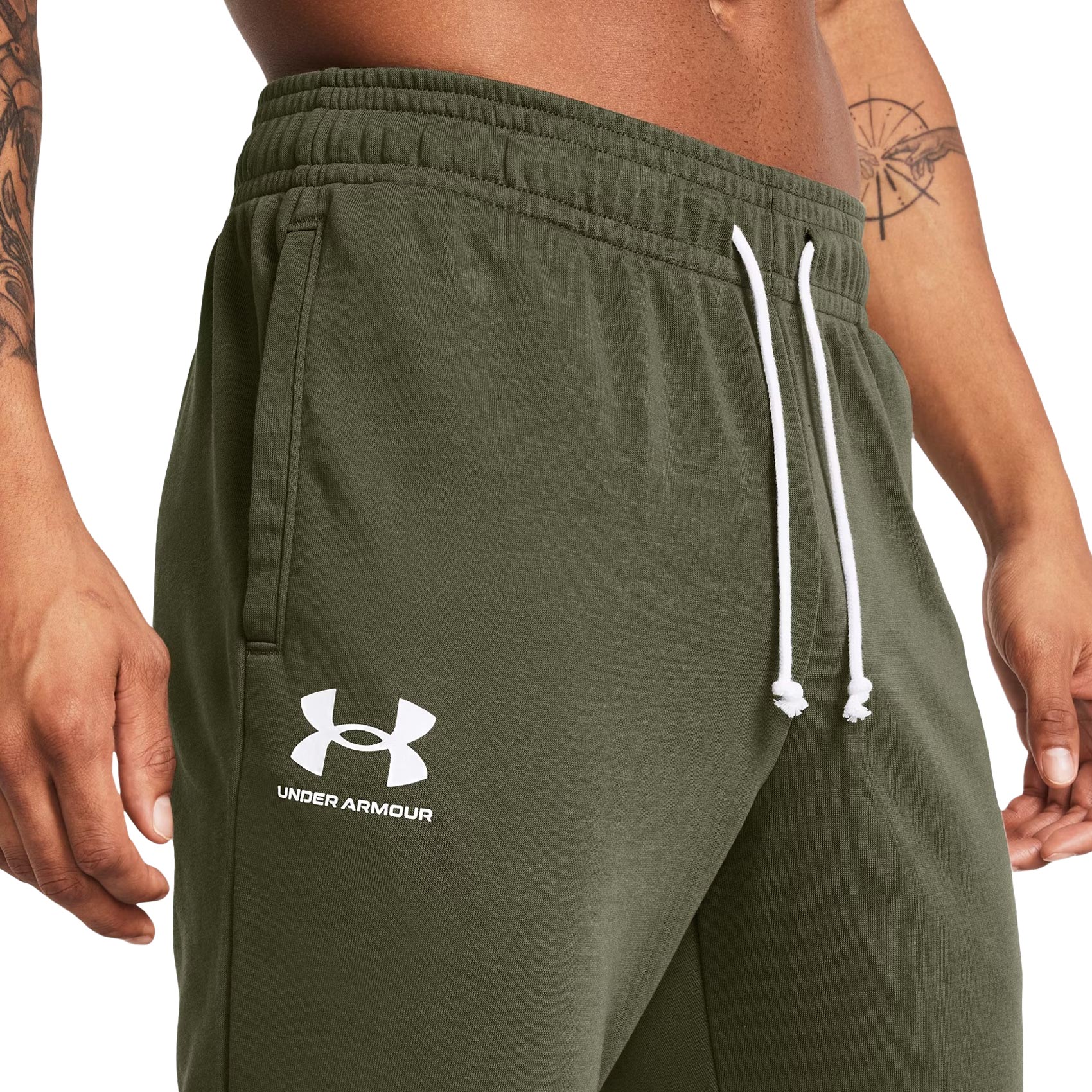 Under Armour Rival Terry Jogger Trousers - OD Green/Onyx White