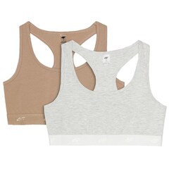 4F Women's Low Support Bra F036 Beige/Gray - 2 pcs.