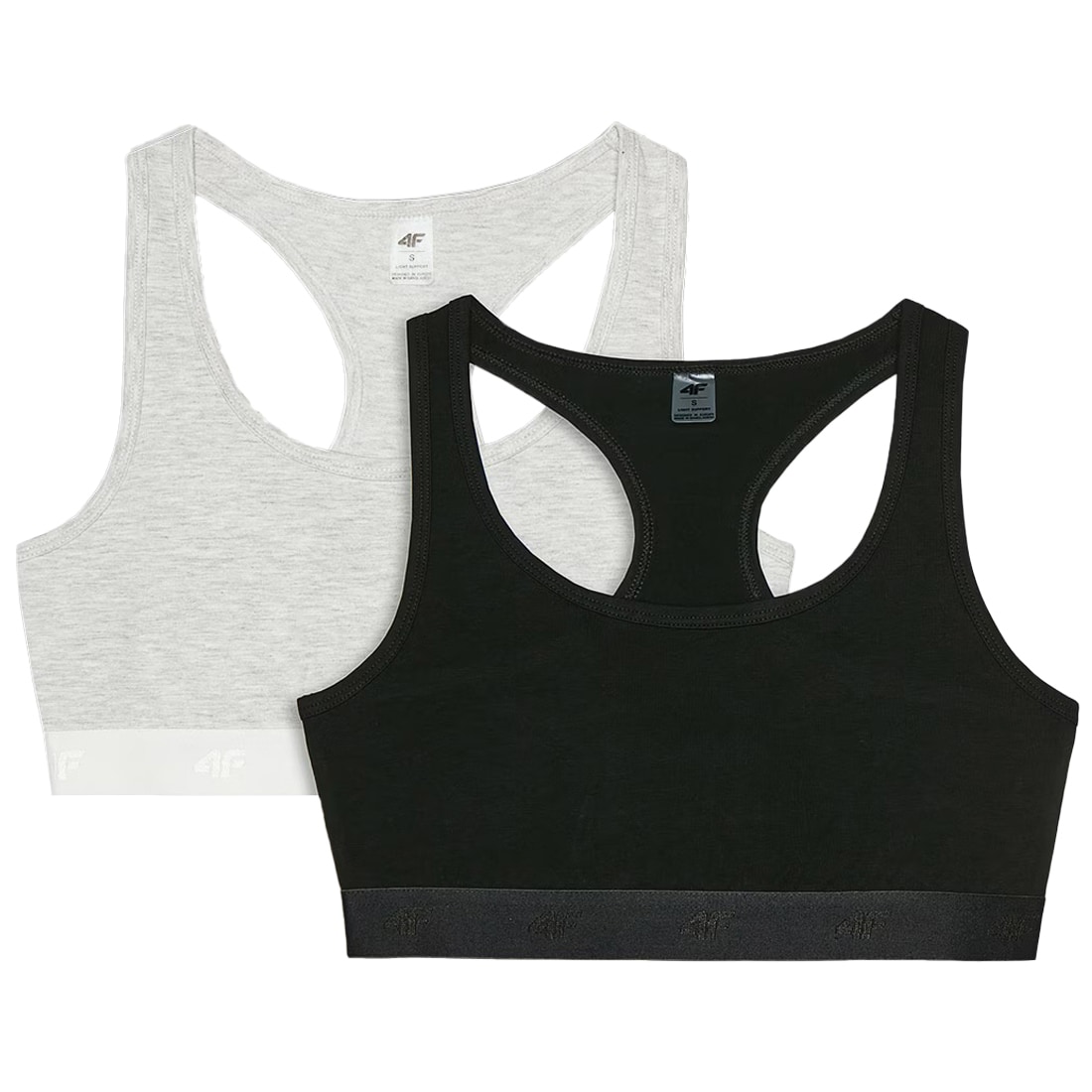 4F Women's Low Support Bra F036 Gray/Black - 2 pcs.