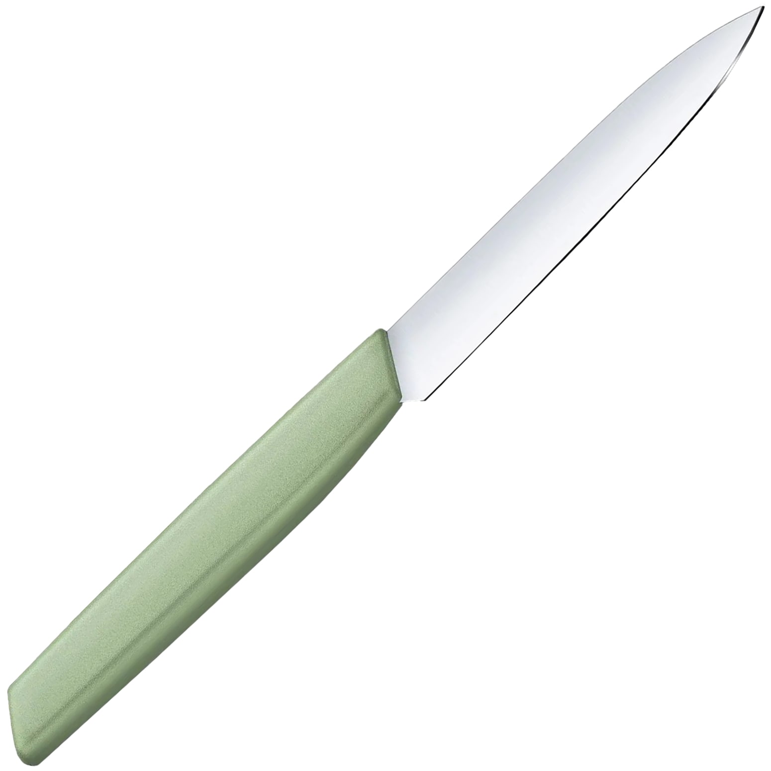 Victorinox Swiss Modern Moss Green Kitchen Knife 10 cm - smooth blade with sharp tip