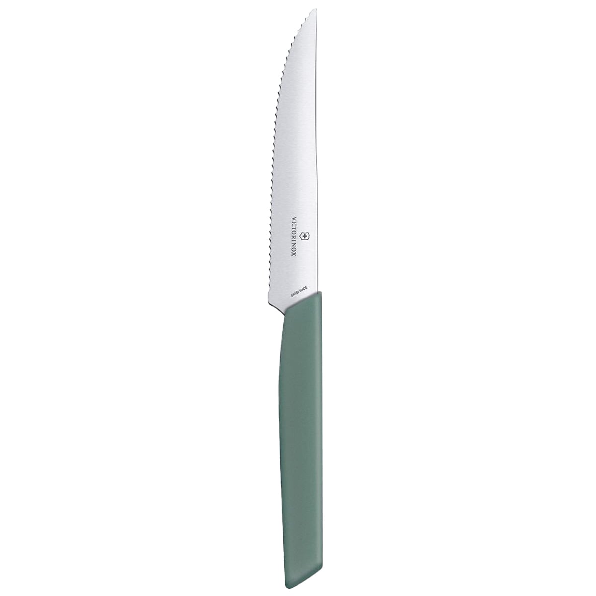 Victorinox Swiss Modern 12 cm Sage Kitchen Knife - serrated with a sharp tip