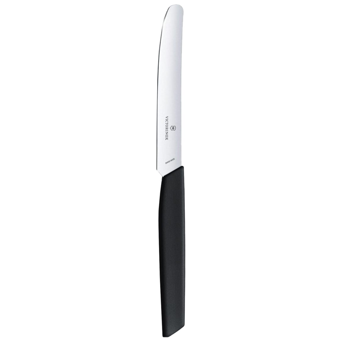 Victorinox Swiss Modern Black 11 cm Kitchen Knife - smooth blade with rounded tip