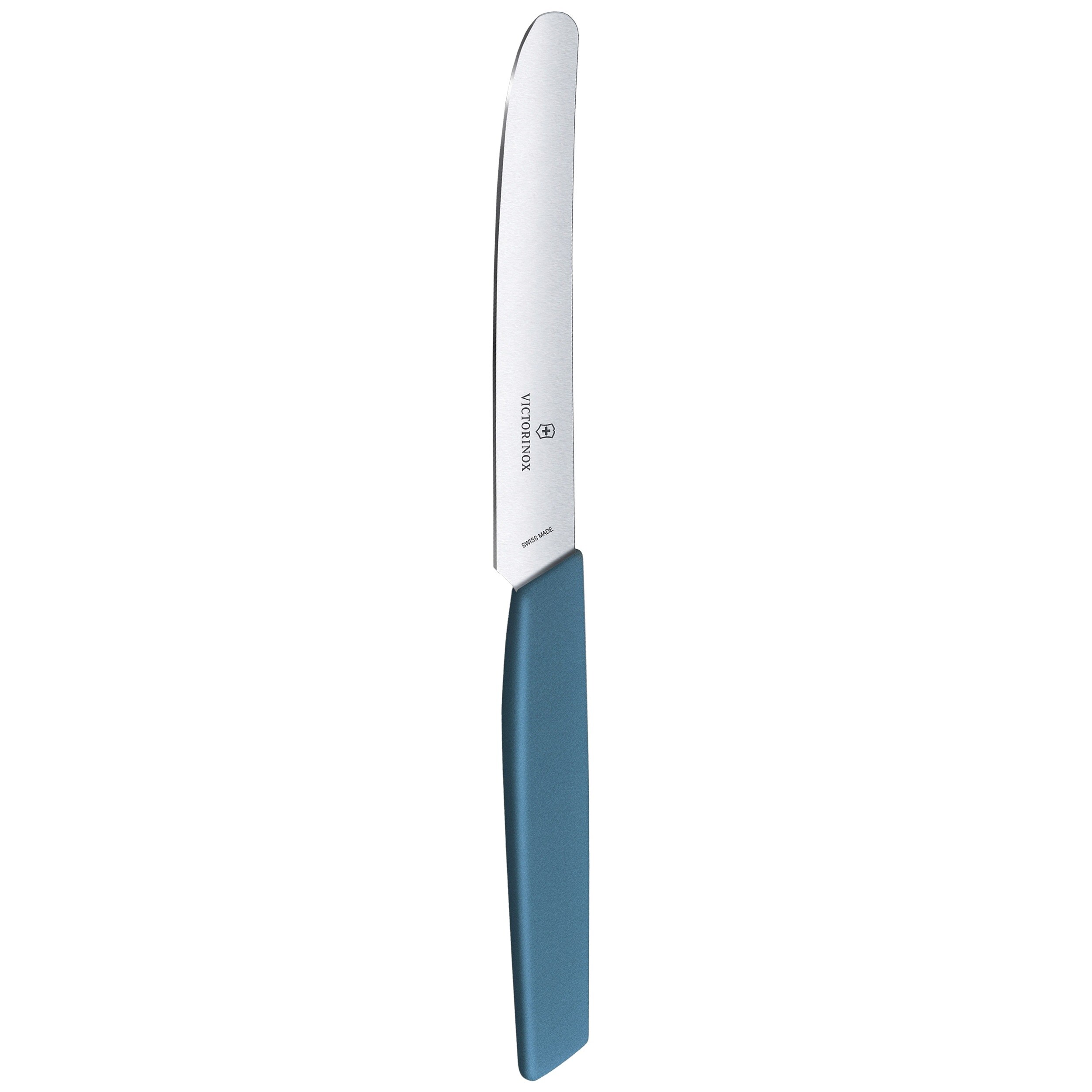 Victorinox Swiss Modern Cornflower Blue Kitchen Knife 11 cm - smooth blade with rounded tip