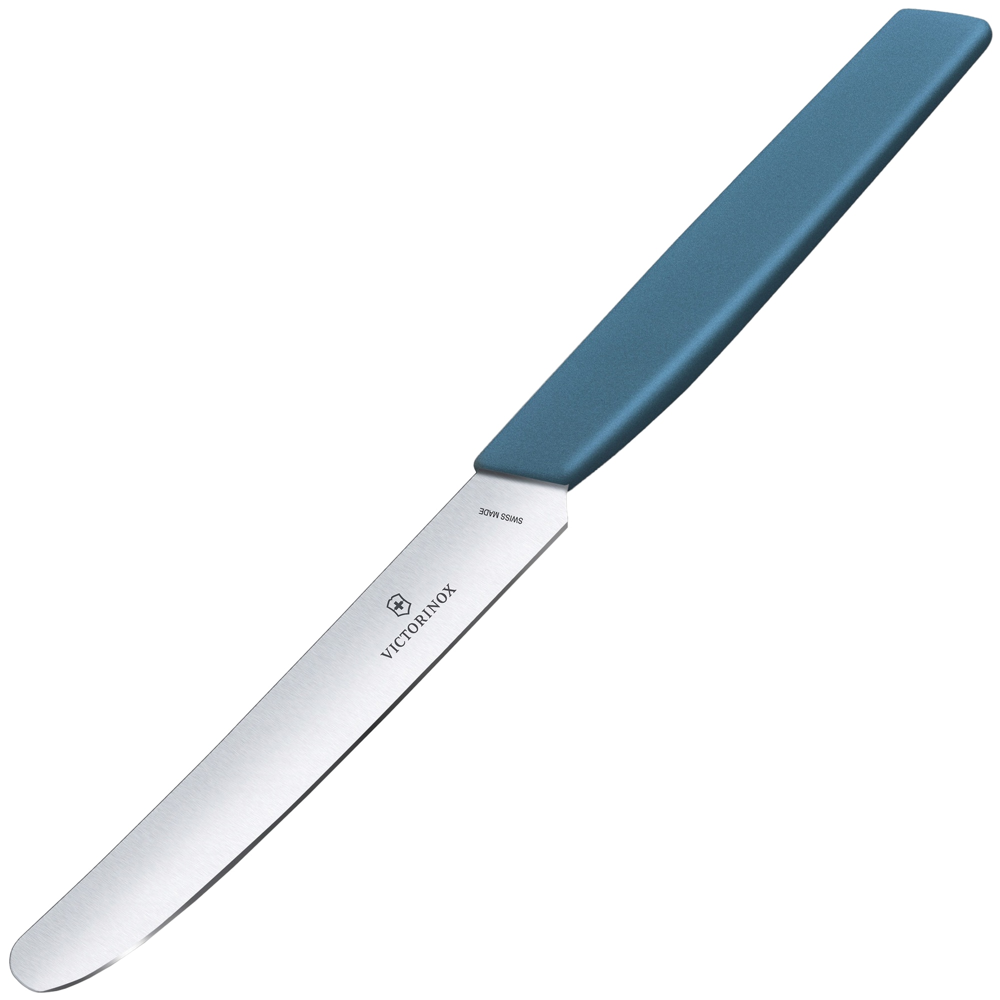 Victorinox Swiss Modern Cornflower Blue Kitchen Knife 11 cm - smooth blade with rounded tip