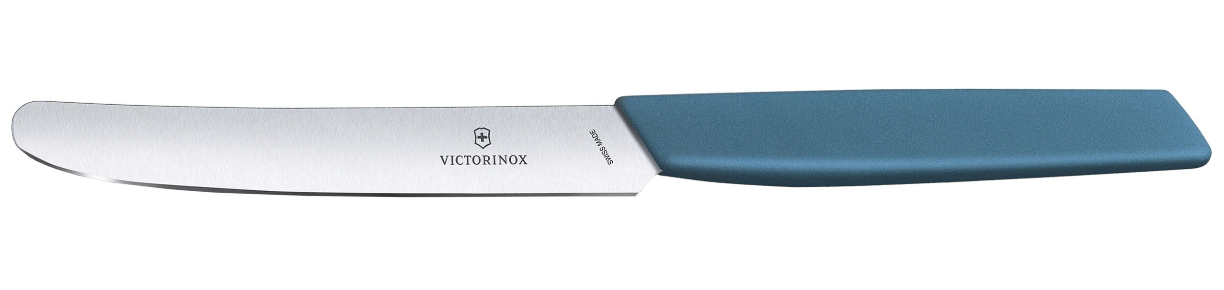 Victorinox Swiss Modern Cornflower Blue Kitchen Knife 11 cm - smooth blade with rounded tip
