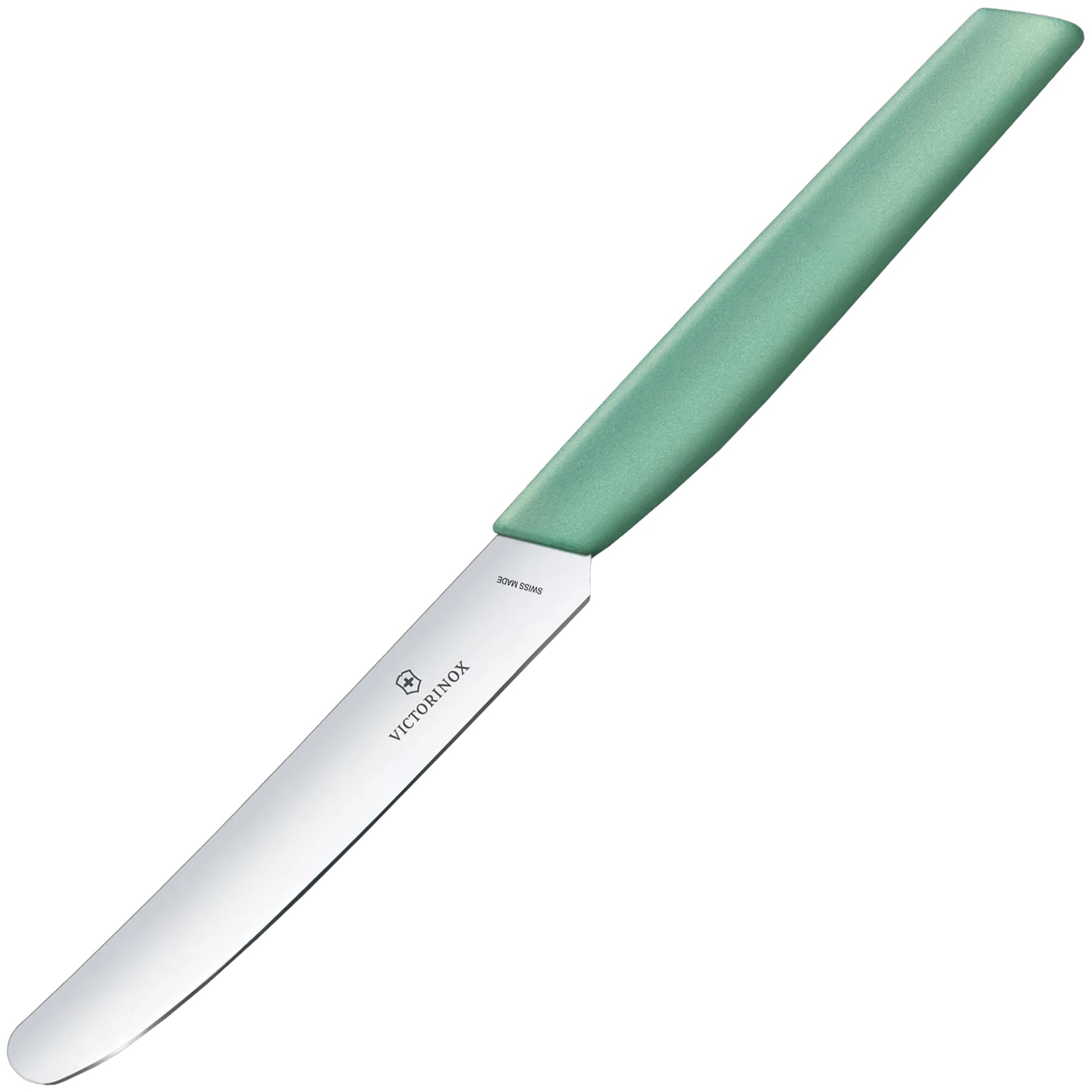 Victorinox Swiss Modern Mint Green Kitchen Knife 11 cm - smooth blade with rounded tip