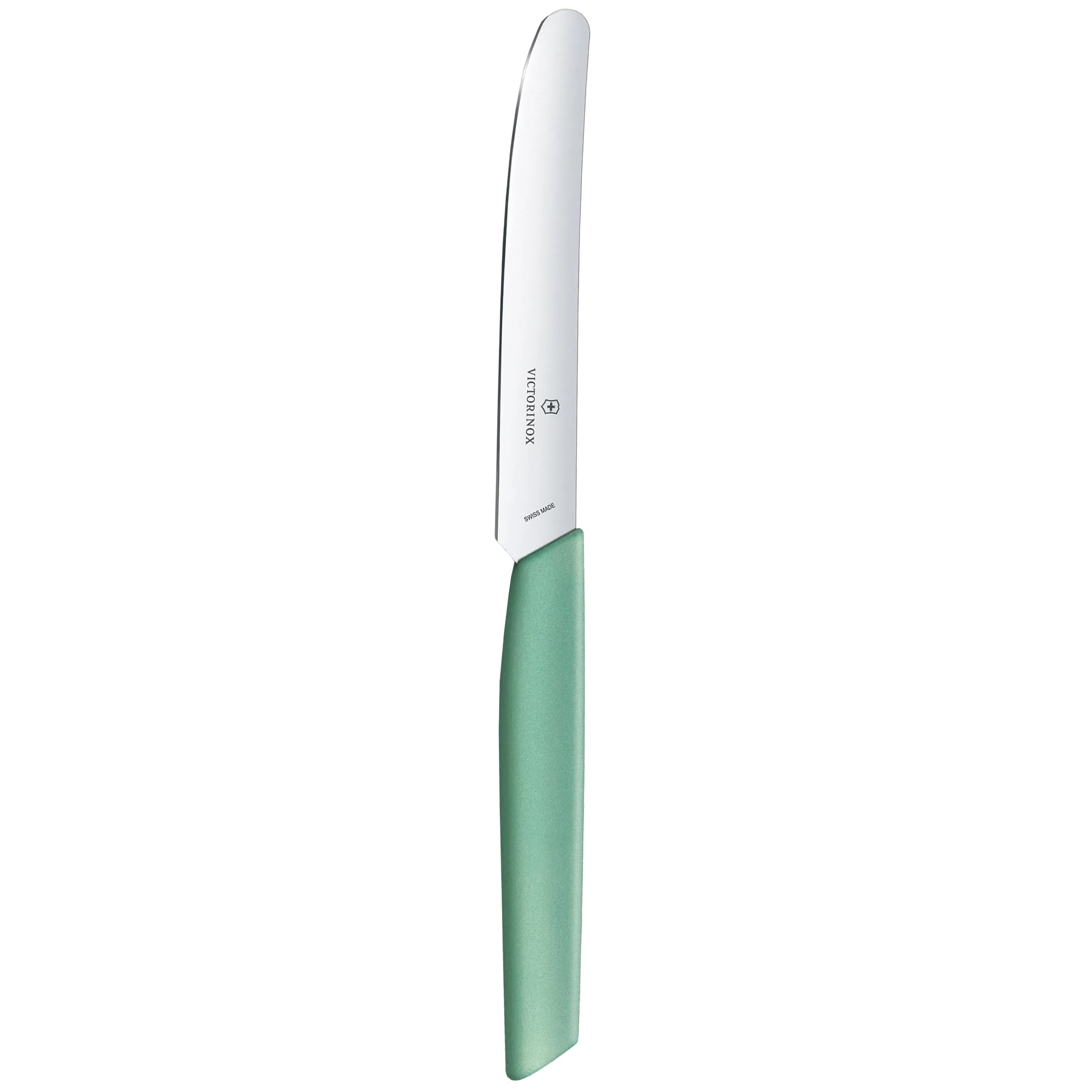 Victorinox Swiss Modern Mint Green Kitchen Knife 11 cm - smooth blade with rounded tip