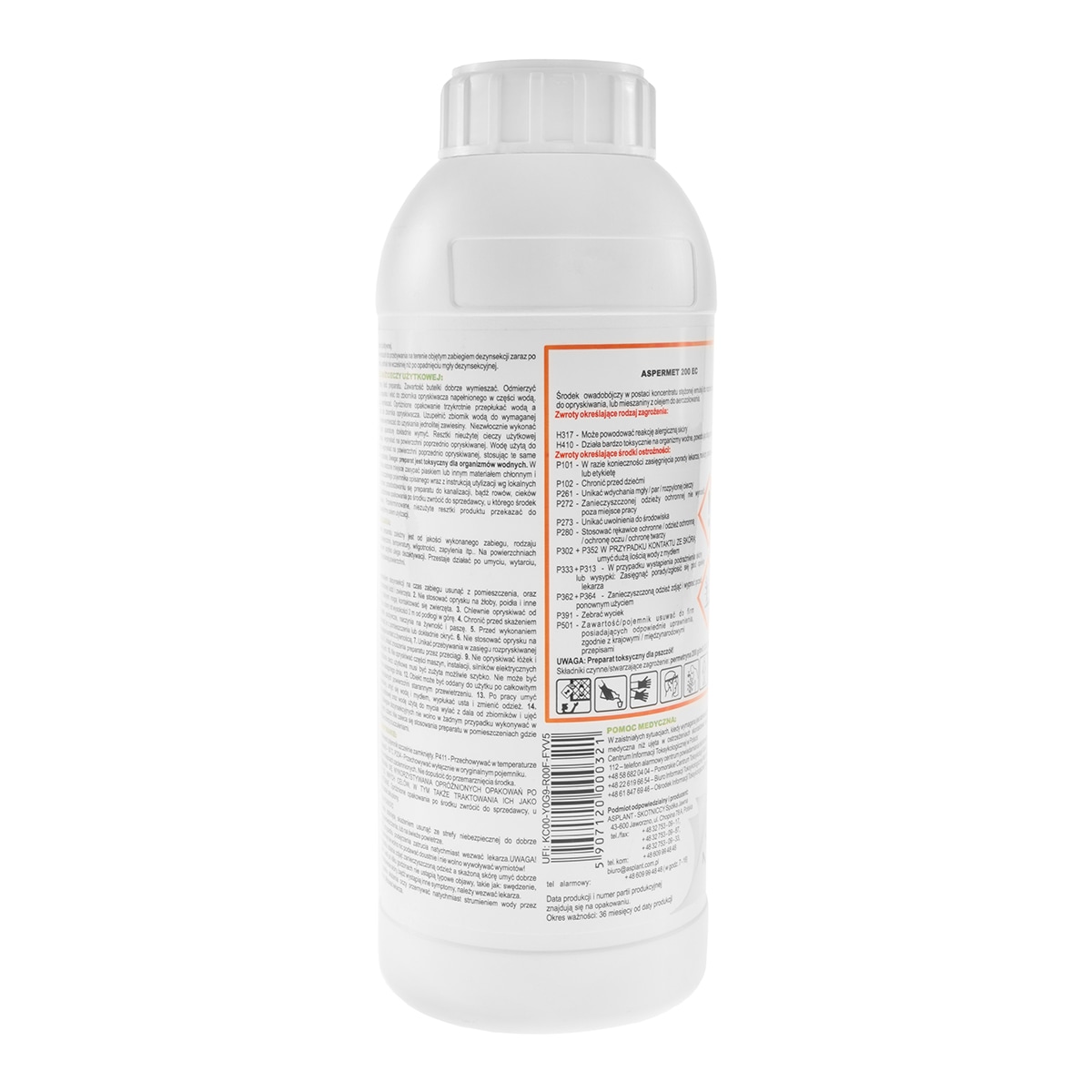 Asplant Aspermet 200 EC Mosquito, Tick and Fly Liquid with Permethrin 1 l