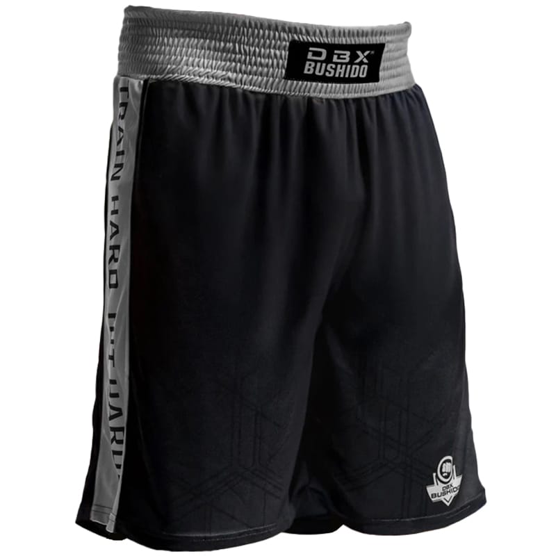 DBX Bushido Boxing Shorts - Black/SIlver