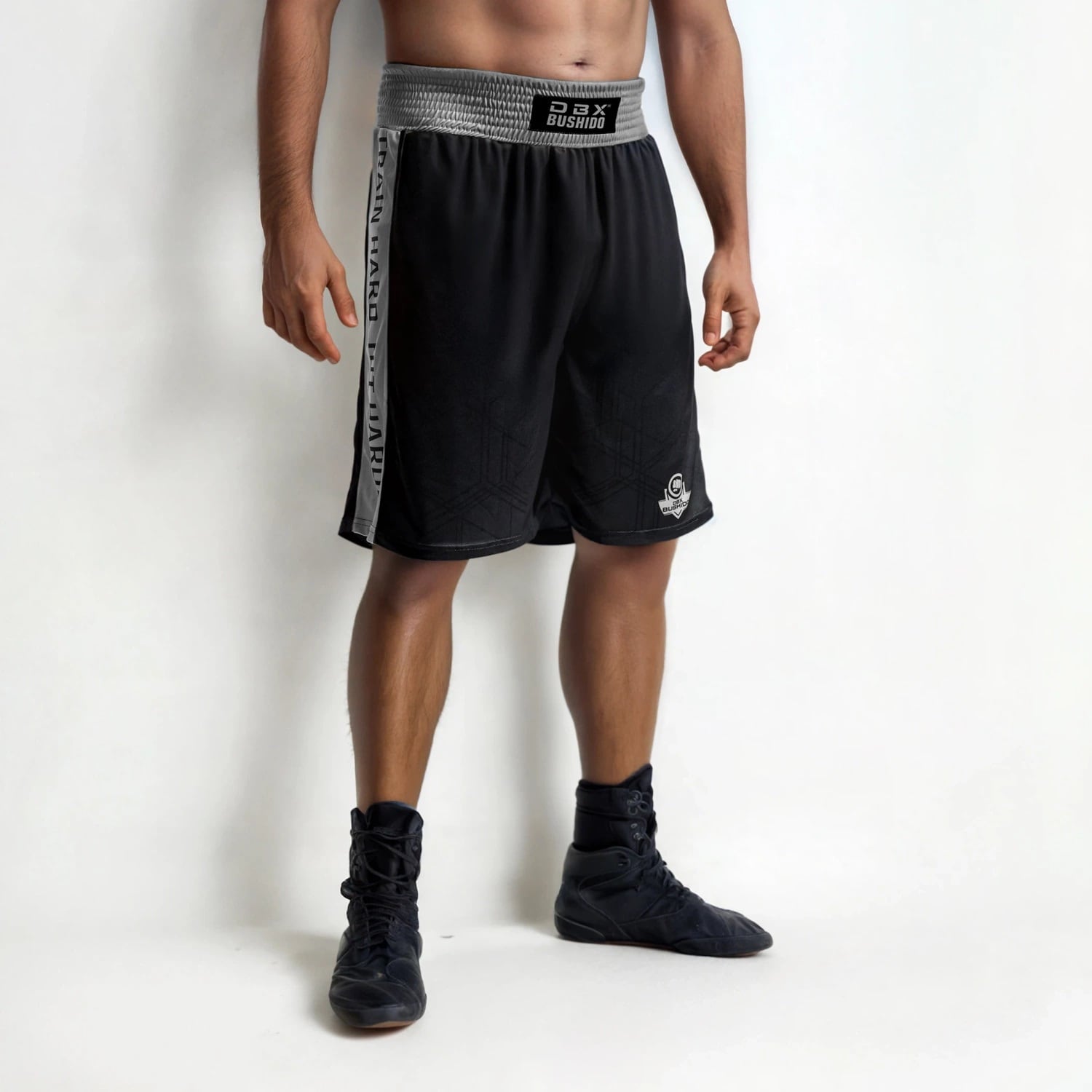 DBX Bushido Boxing Shorts - Black/SIlver