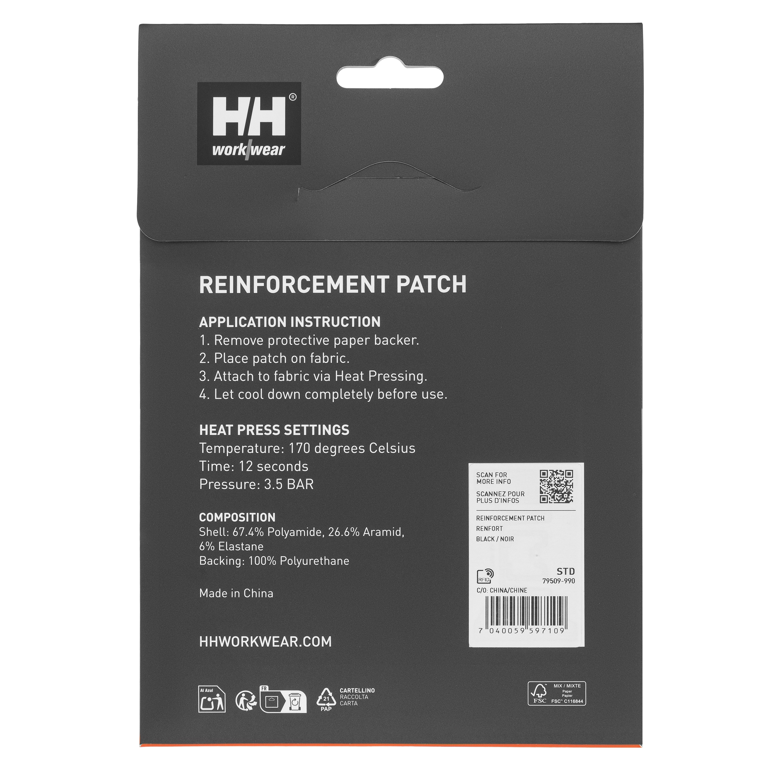 Helly Hansen Reinforcement Patch Repair Set - Black