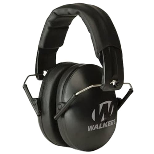 Walker's Youth and Women Folding Muff Passive Hearing Protectors - Black