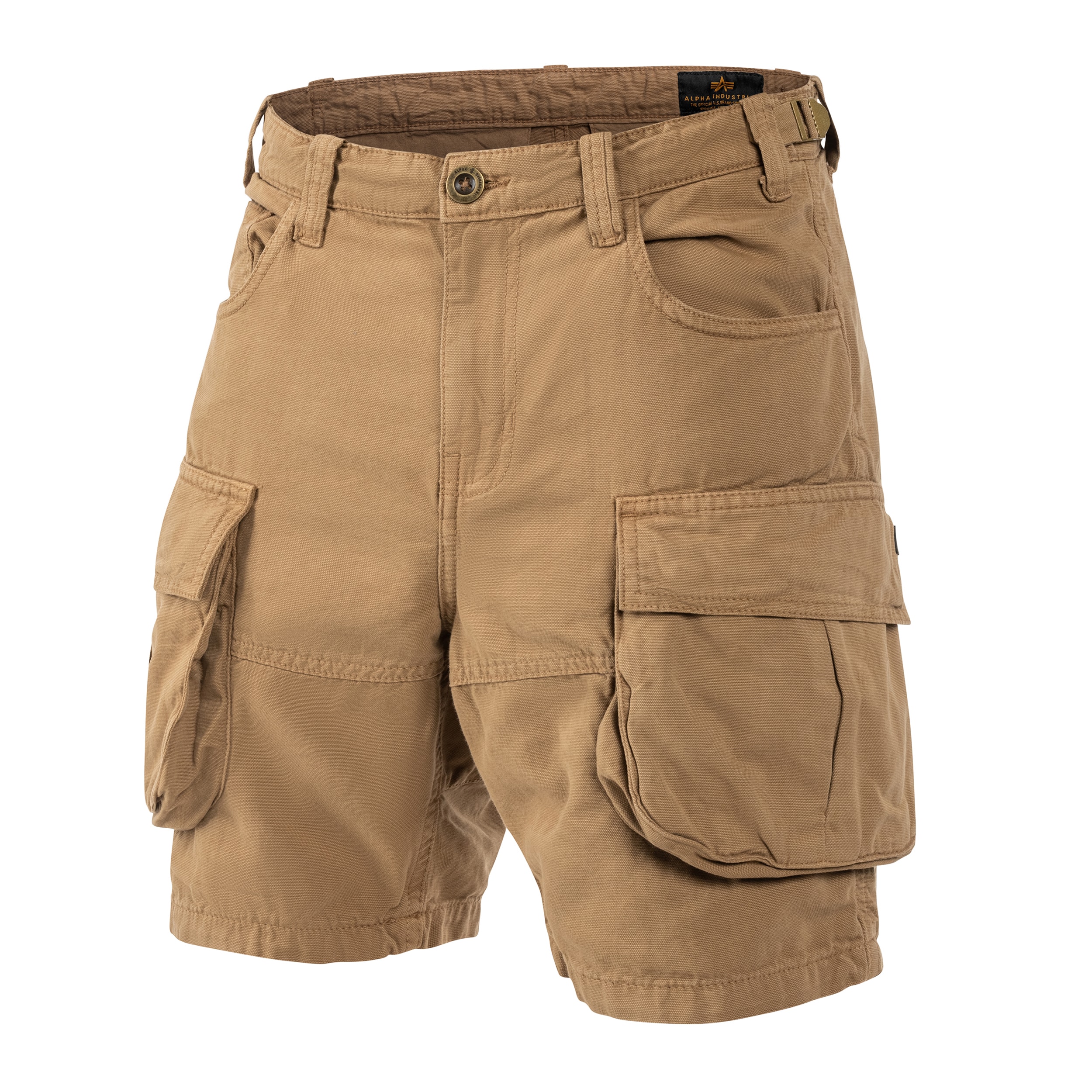 Alpha Industries Canvas Cargo Shorts - Khaki