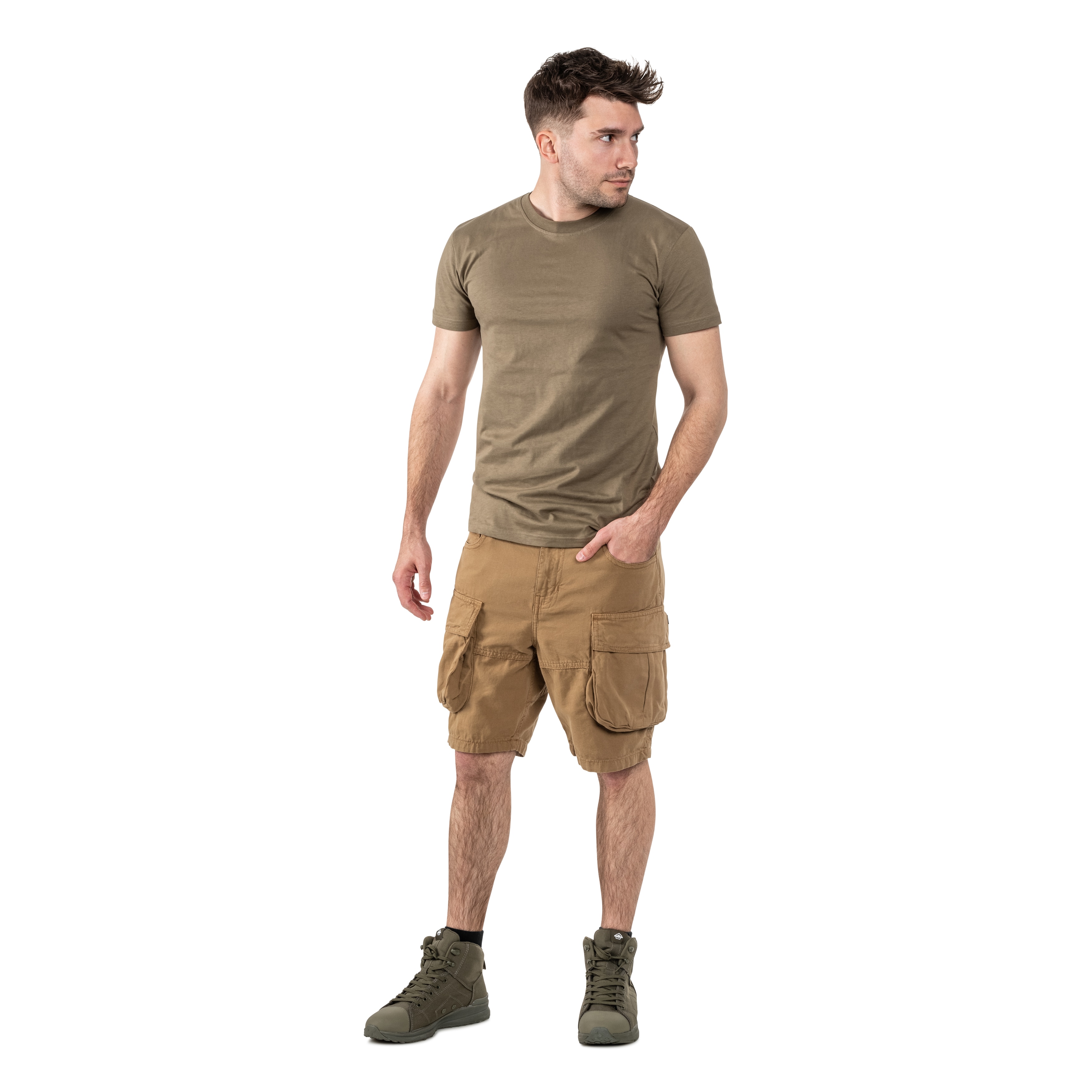 Alpha Industries Canvas Cargo Shorts - Khaki