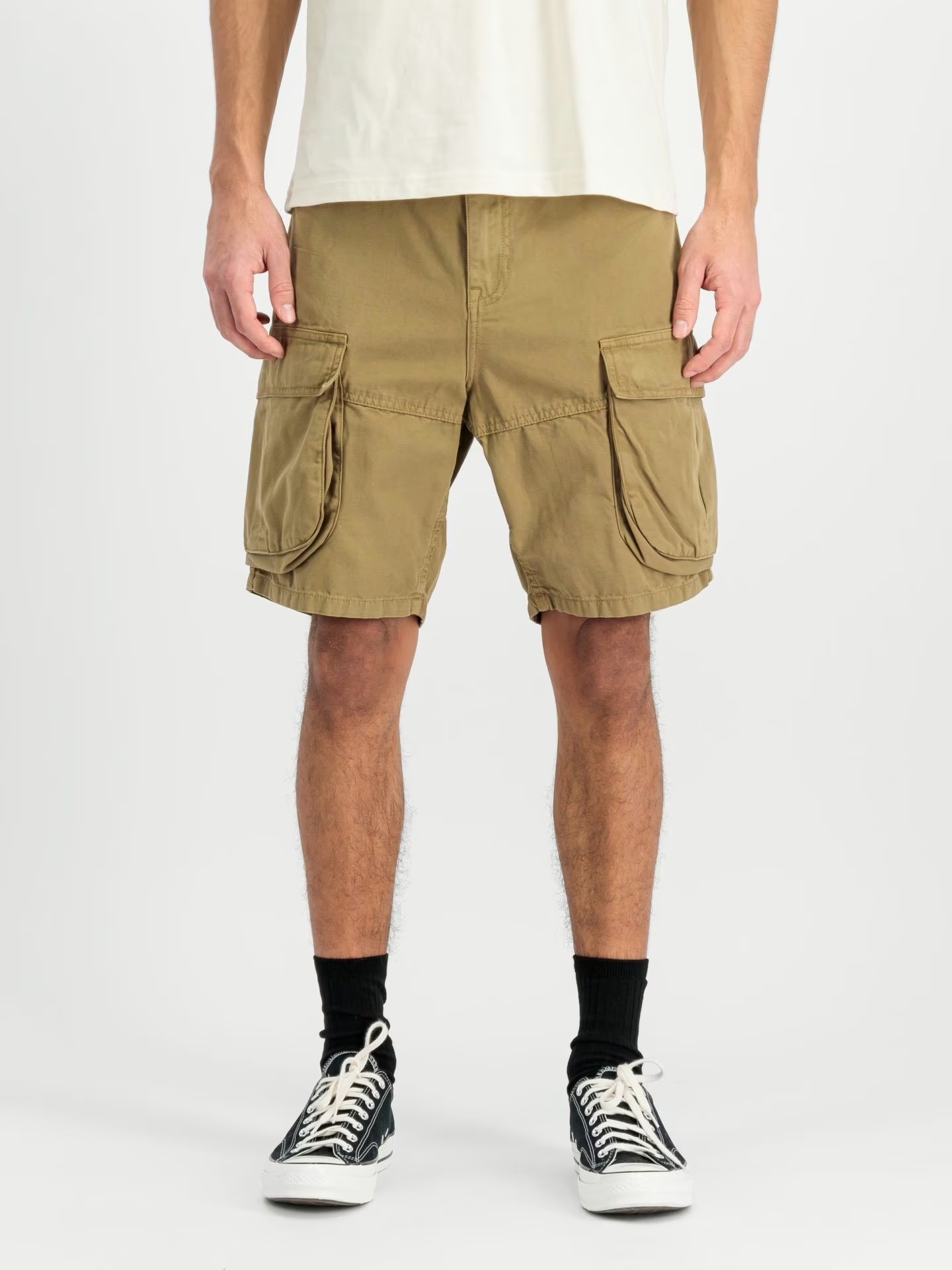 Alpha Industries Canvas Cargo Shorts - Khaki