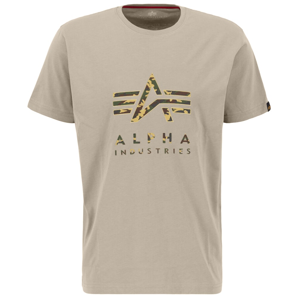 Alpha Industries Camo Puff Print T-shirt - Vintage Sand